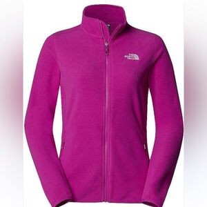 The North Face Full Zip Fleece Jacket Mulberry pockets women size Small